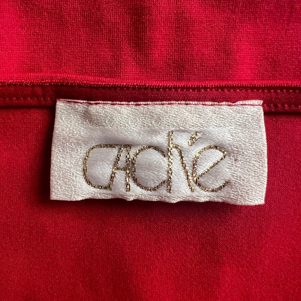 Cache Red Stretch Strapless Crop Top L - image 7